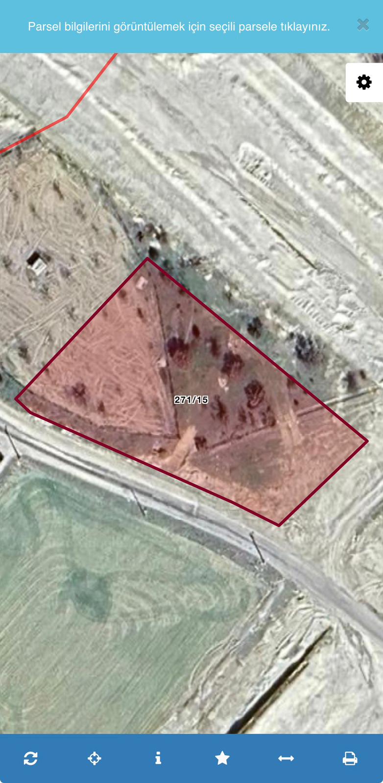 Uşak Merkeze bağlı MUHARREMŞAH Mahallesinde   271 / 15  parsel  de  2. 506,12 metrekare lik Satılık tarla.