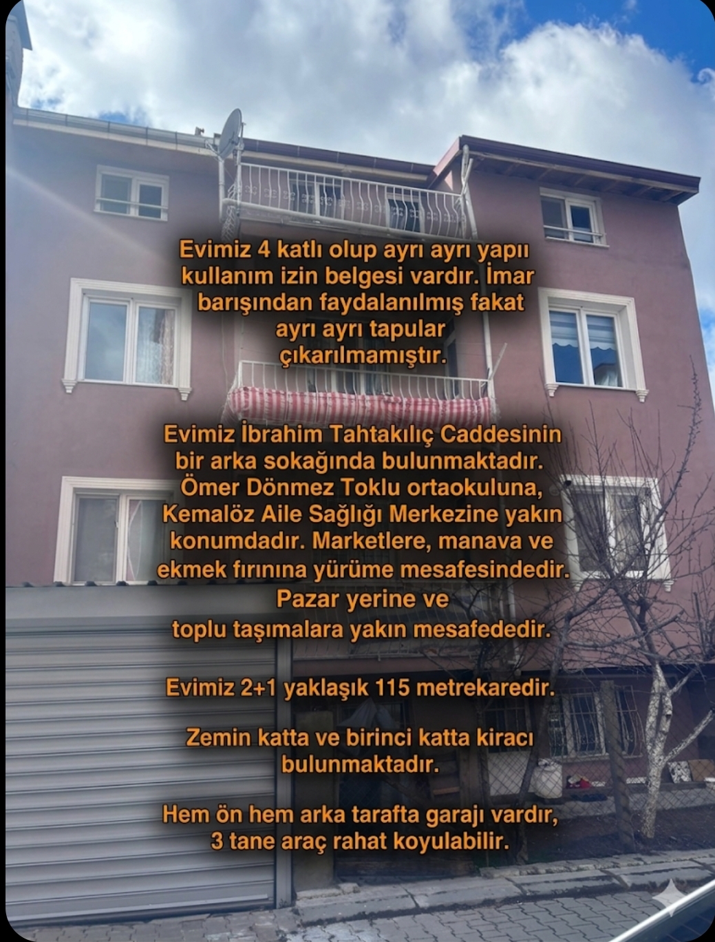 UŞAK MERKEZ KEMALÖZ MAH. 153m. 4 KATLI MÜSTAKİL EV